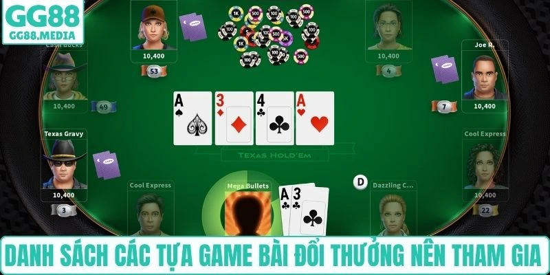 Danh sách các tựa game bài đổi thưởng uy tín nên tham gia 