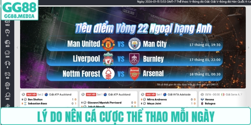 Lý do nên cá cược thể thao mỗi ngày