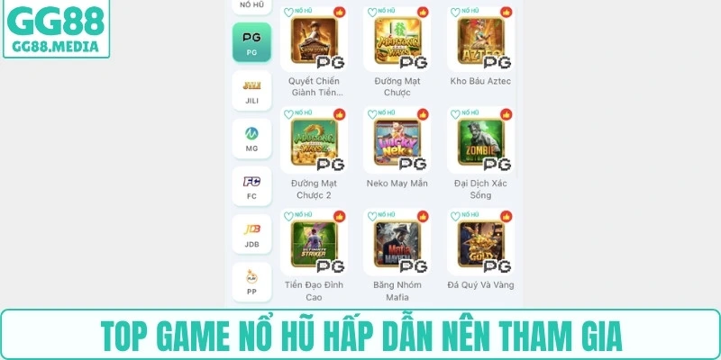 Top game nổ hũ hấp dẫn nên tham gia
